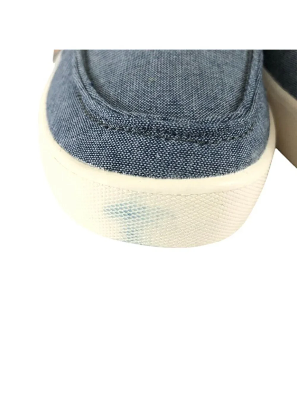 Crevo Mens Boat Shoes Blue Canvas Lace Up Size 8